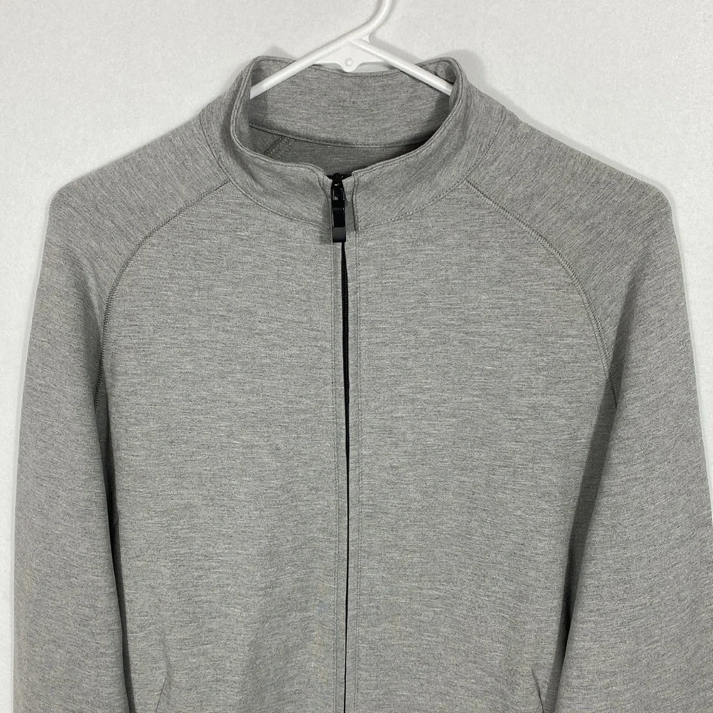 Mizzen + Main Steel Gray Heather Proflex Full Zip Jacket Mens Sz Small